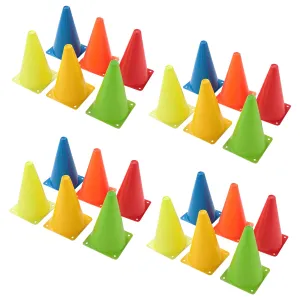 Kuber Industries Sports Agility Training Ground Marker Cone Pack of 24 (Multicolor)