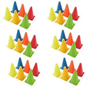 Kuber Industries Sports Agility Training Ground Marker Cone Pack of 36 (Multicolor)