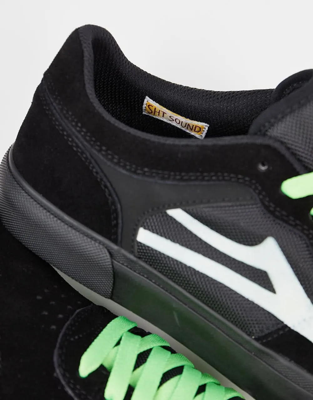 Lakai x Girl Yeah Right! Staple  Skate Shoes - Black/UV Green Suede