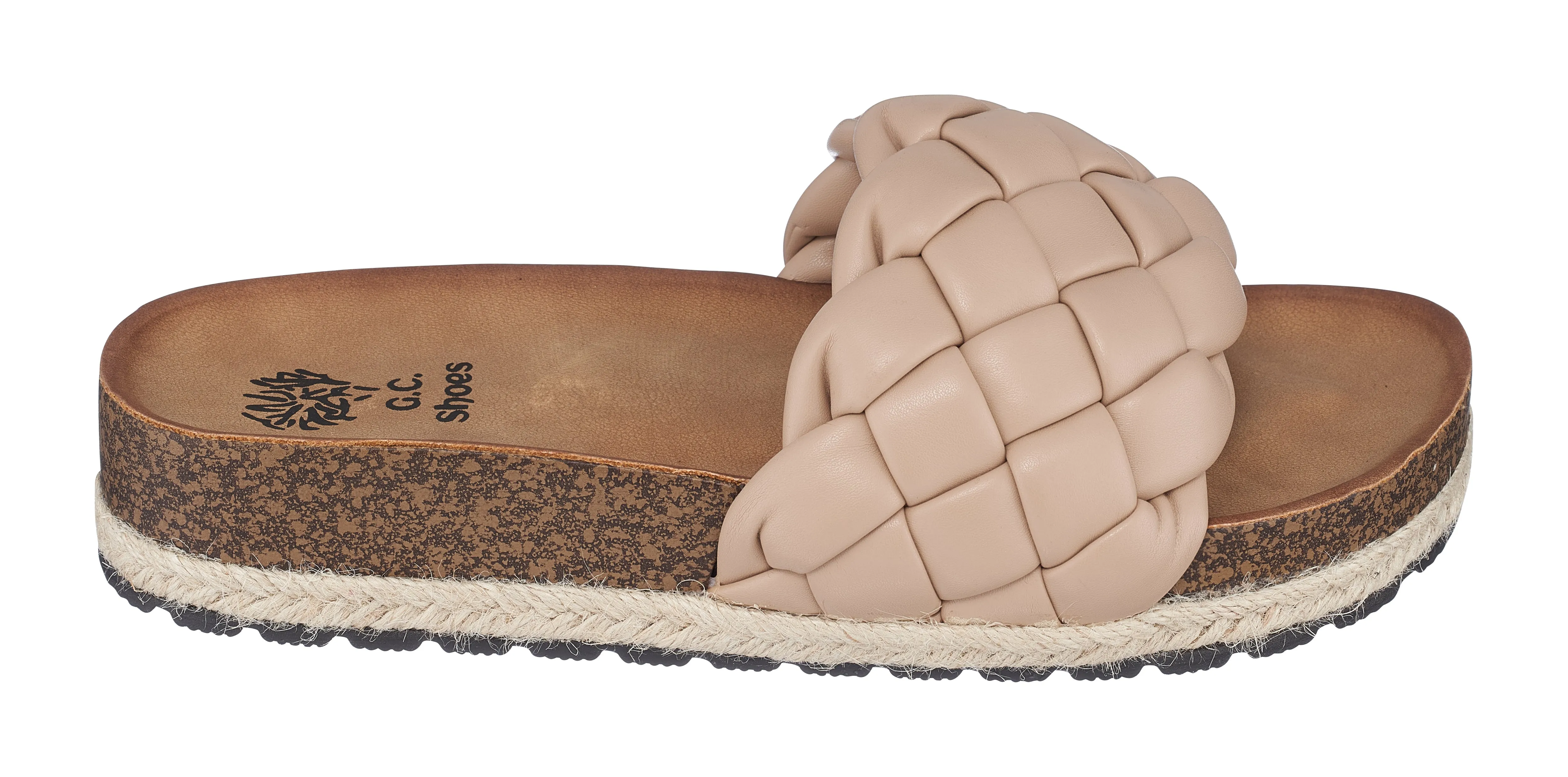 Lesley Nude Footbed Sandals