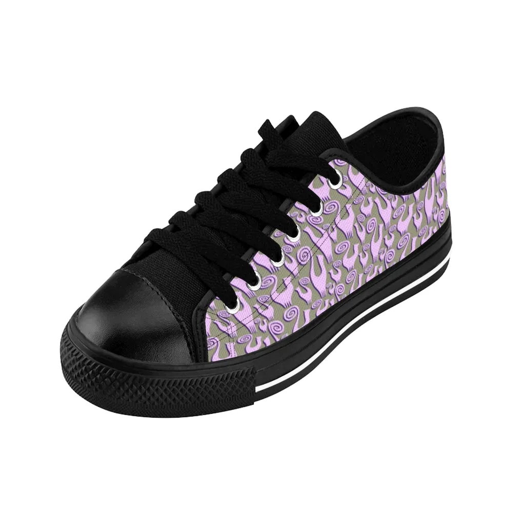 Lilac Snooty Cats Women's Sneakers