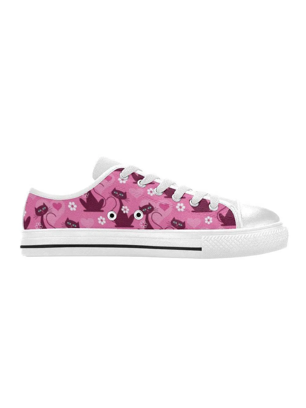 LOVECATS WHITE Retro Style Sneakers