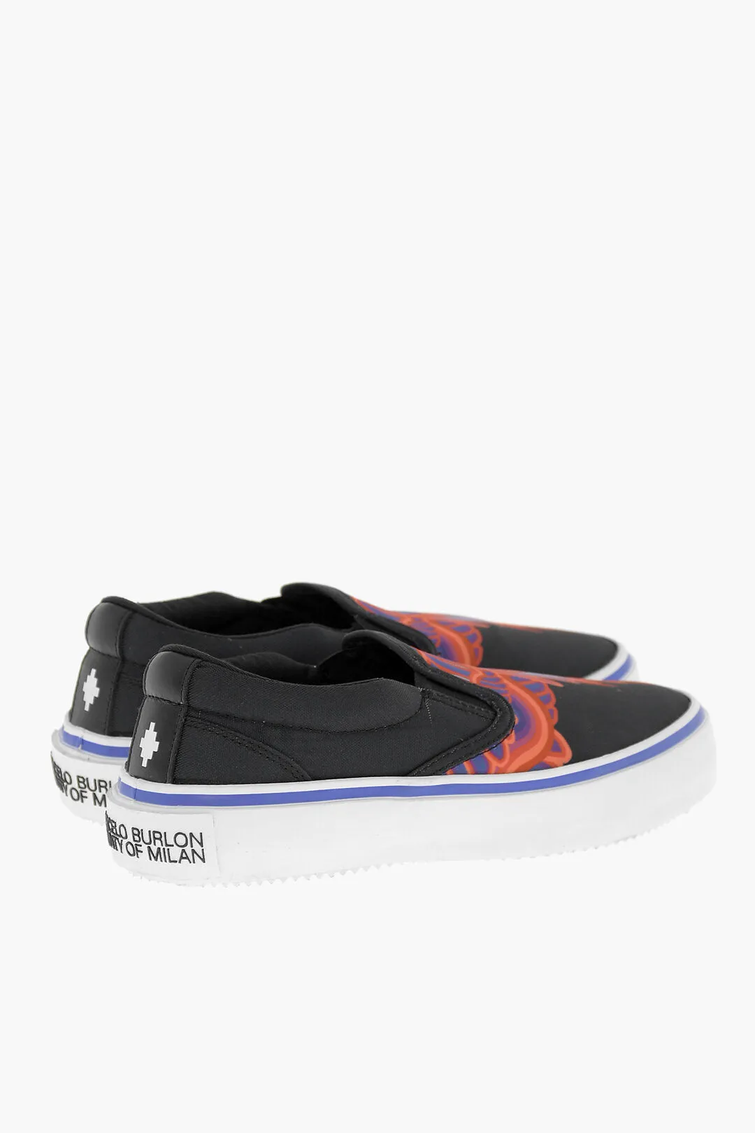 Marcelo Burlon Canvas CURVES WINGS Slip On Sneakers