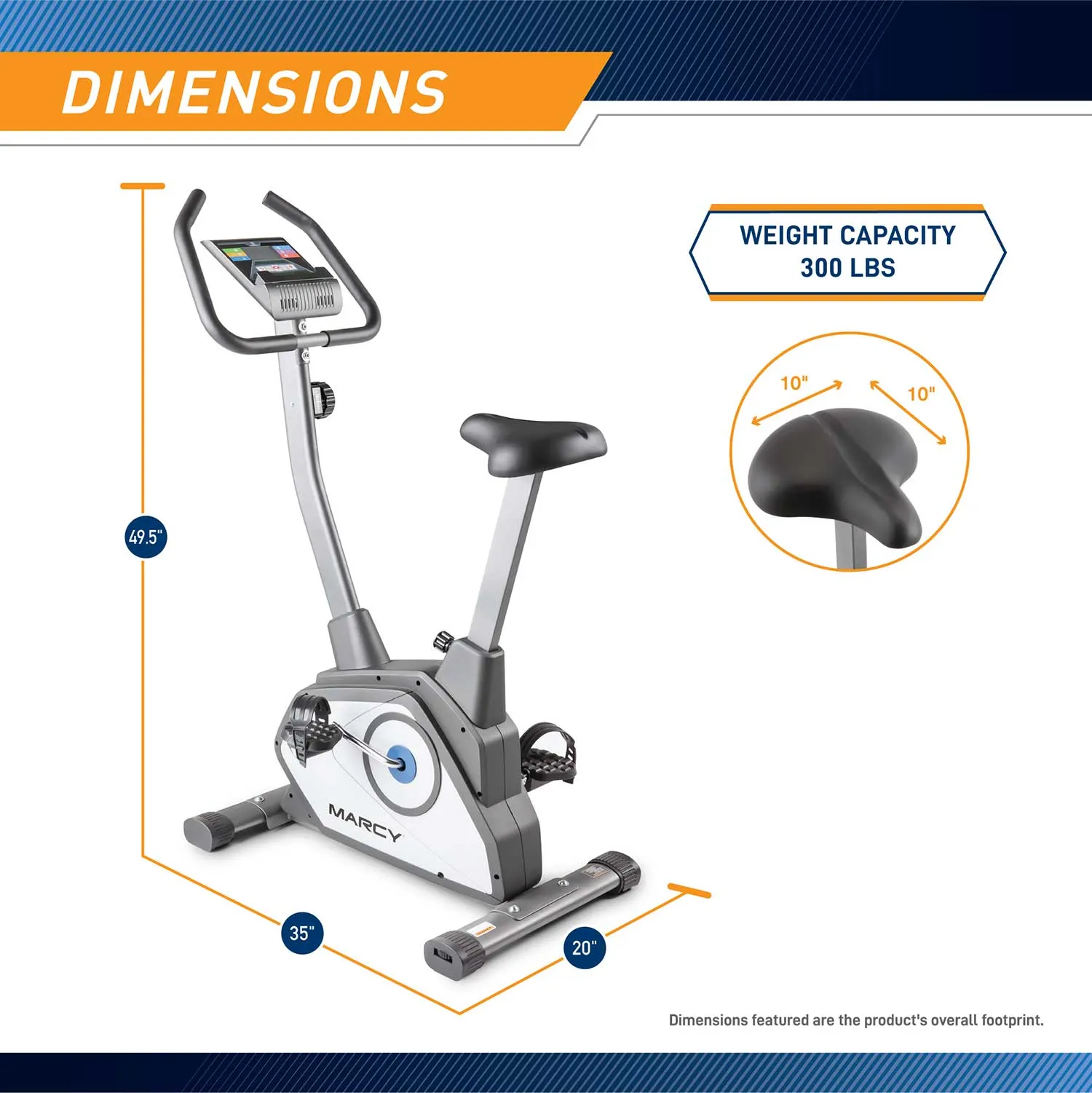 Marcy Magnetic Upright Exercise Bike  Marcy NS-40504U