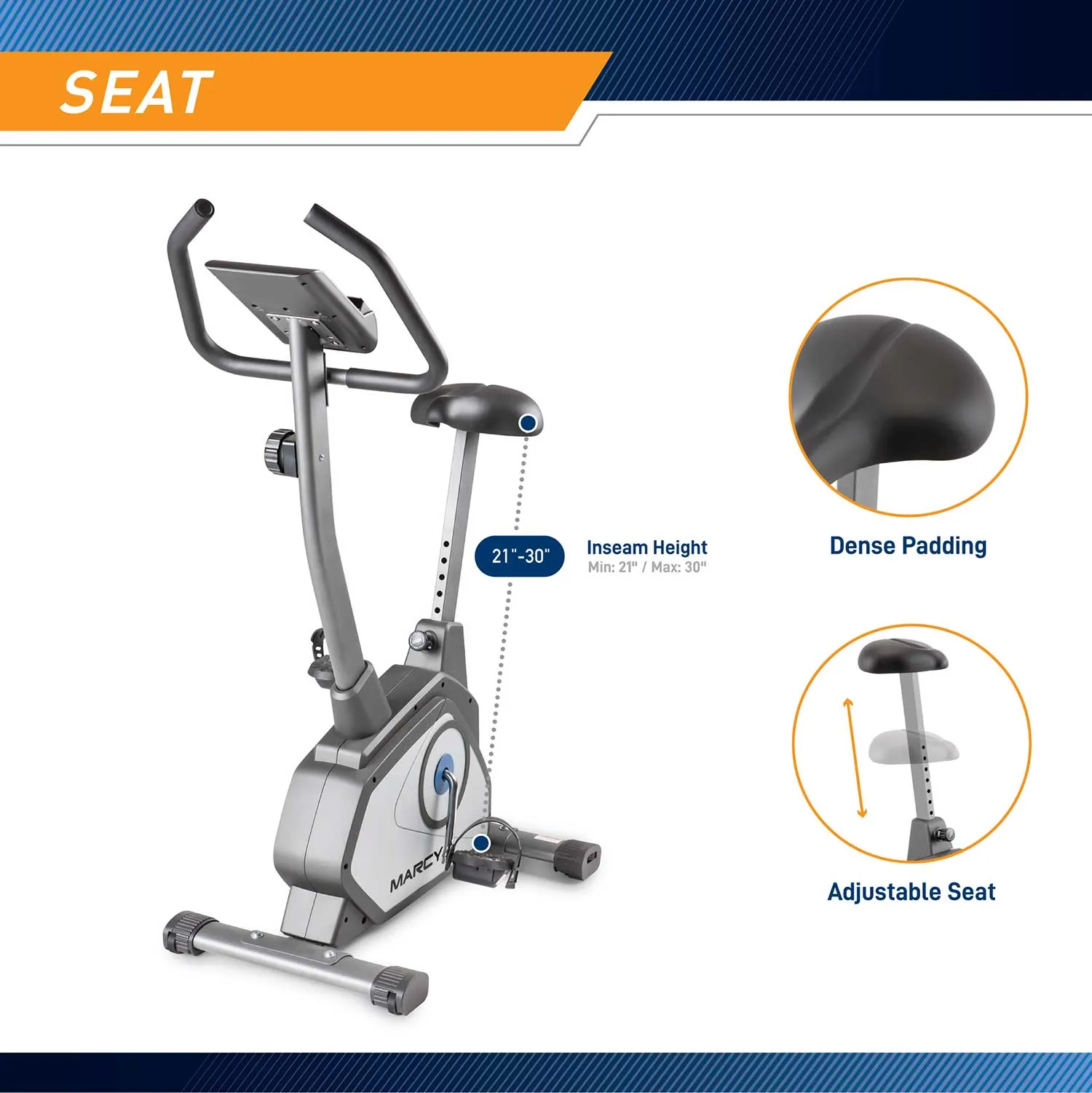 Marcy Magnetic Upright Exercise Bike  Marcy NS-40504U