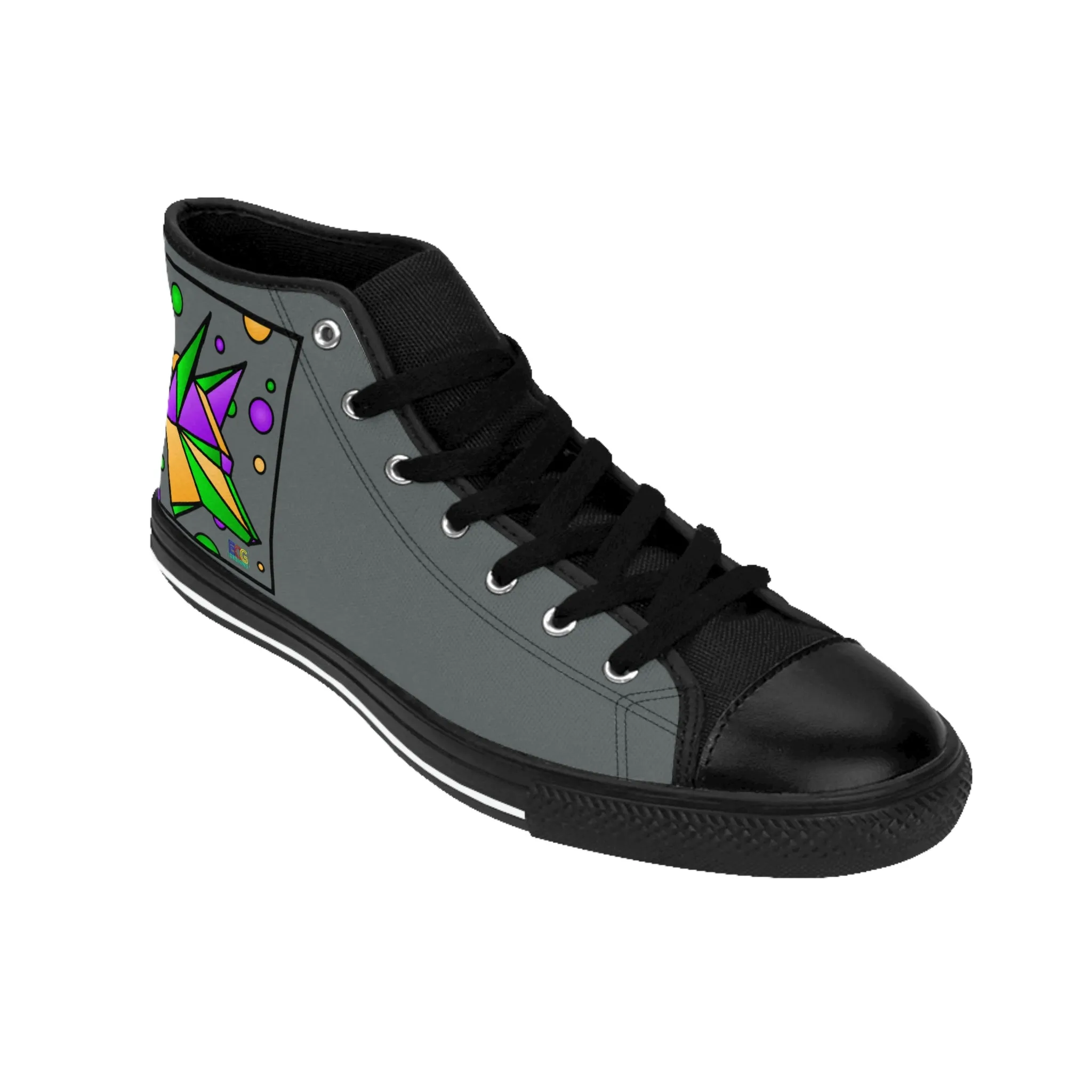 Mardi Gras Box Dog Women's Classic Sneakers