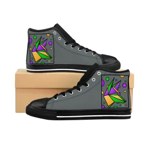 Mardi Gras Box Dog Women's Classic Sneakers