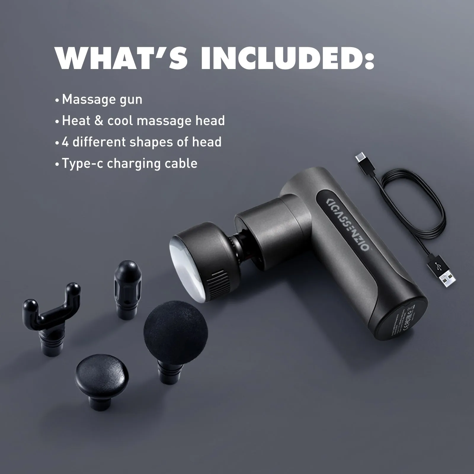 Massage Gun Heat & Cold White - Black Friday Offer