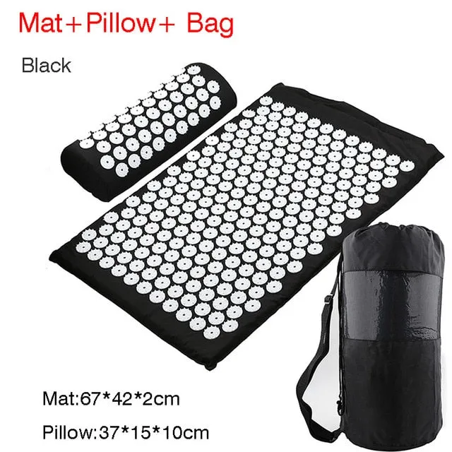 Massager Cushion Massage Yoga Mat Acupressure Relieve Stress Back Body Pain Spike Mat