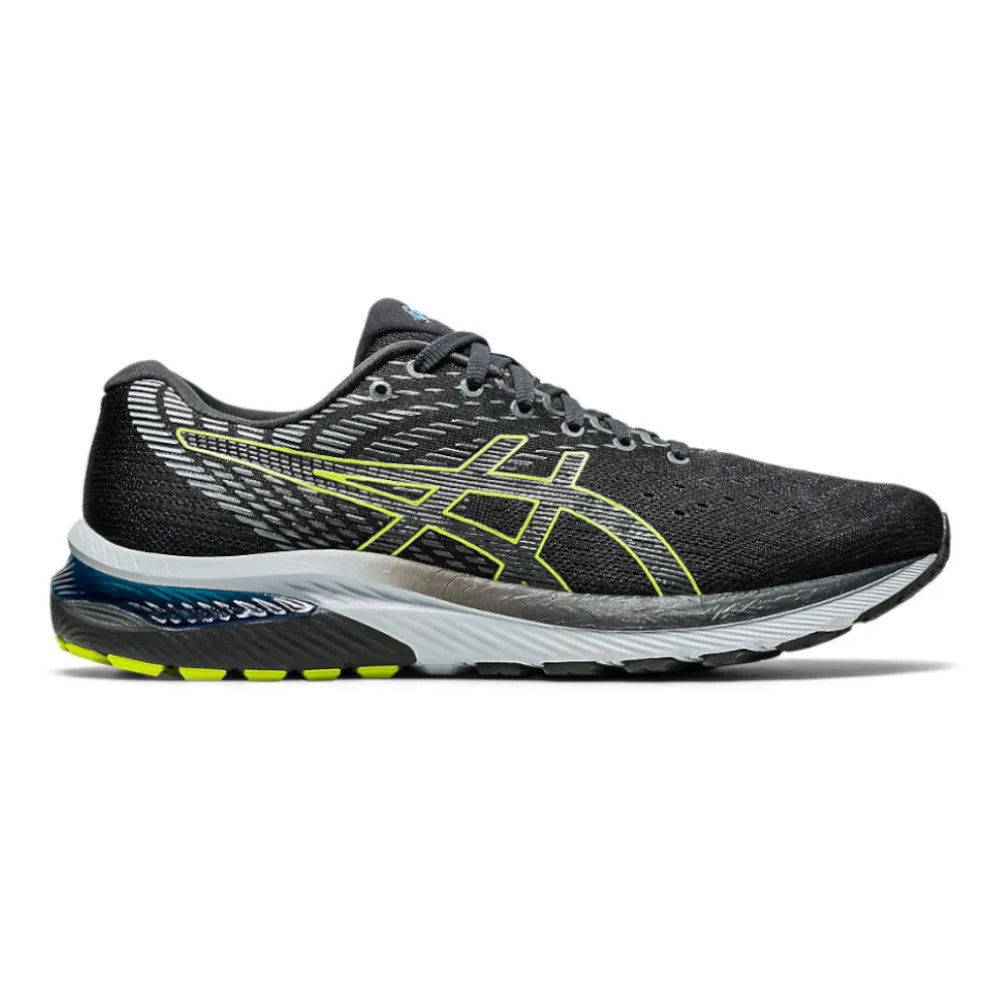 Men's Asics Gel-Cumulus 22, Graphite Grey/Lime Zest, 13 2E Wide