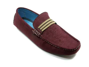 Mens Bravo Moccasin Driver Slip On Casual Loafers MOC-1 Red