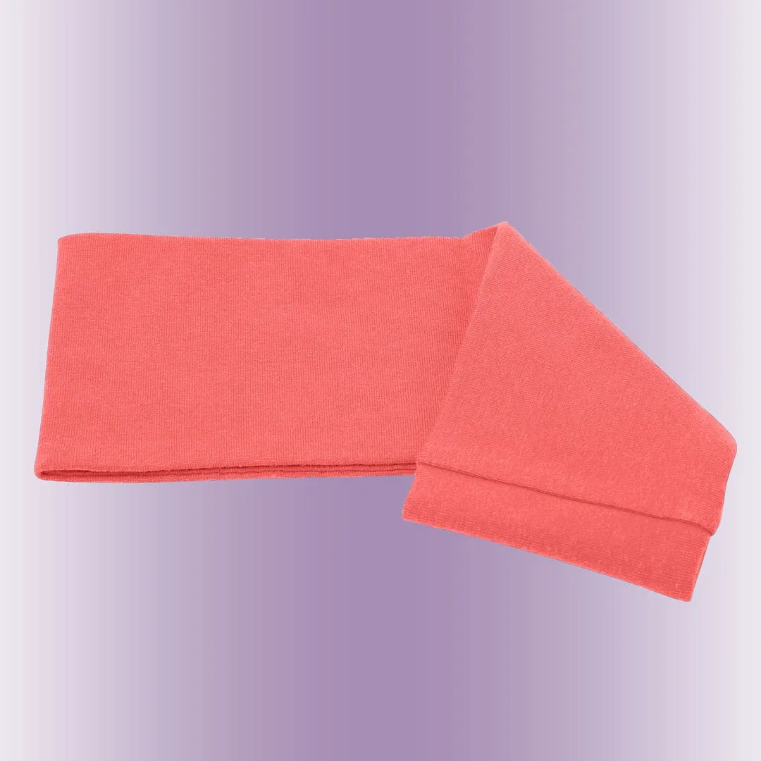 Men's Headbands Cotton Jersey 3" Wide Sports Fitness Yoga Made in the USA Coral