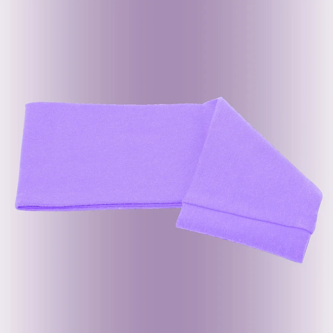 Men's Headbands Cotton Jersey 3" Wide Sports Fitness Yoga Made in the USA Purple Light