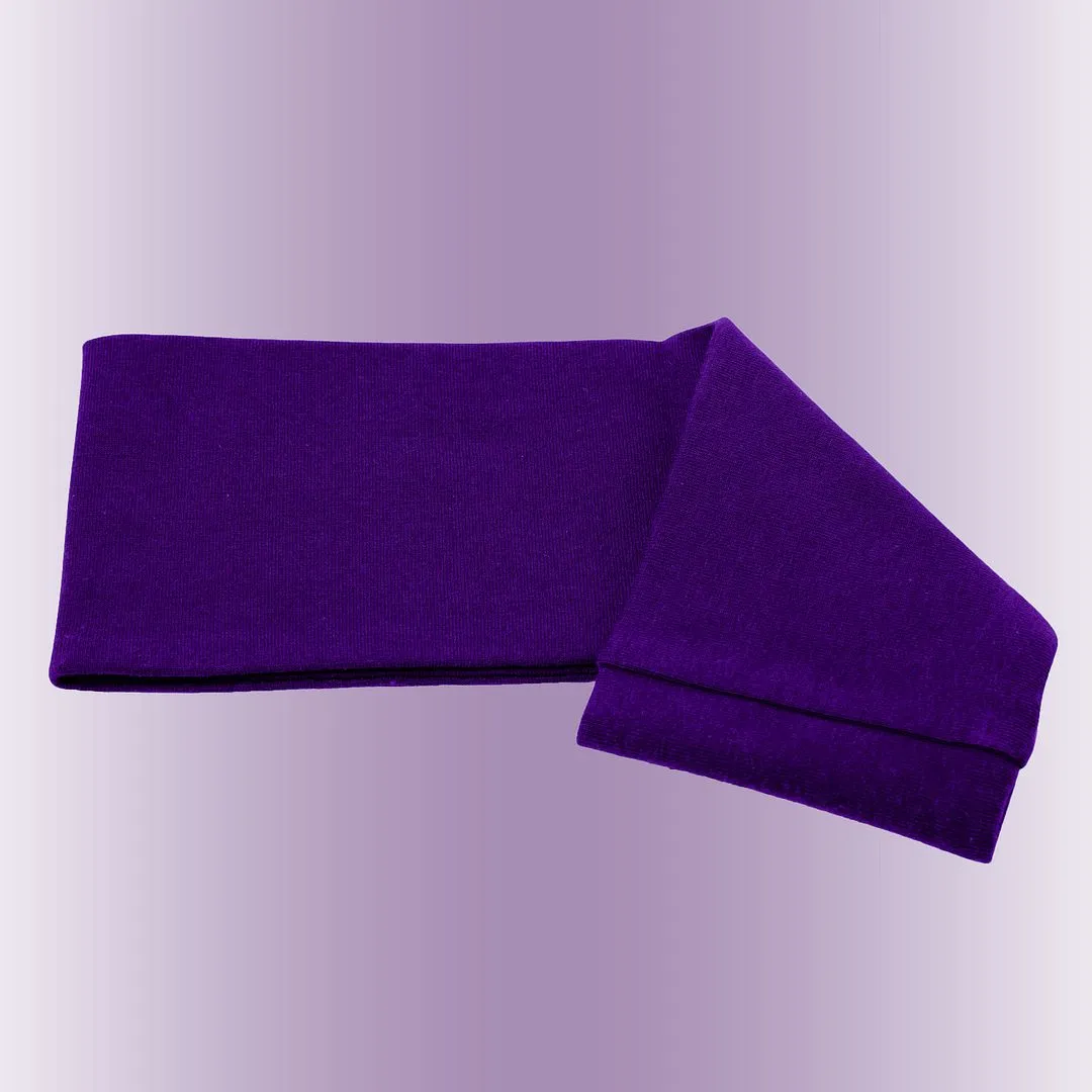 Men's Headbands Cotton Jersey 3" Wide Sports Fitness Yoga Made in the USA Purple