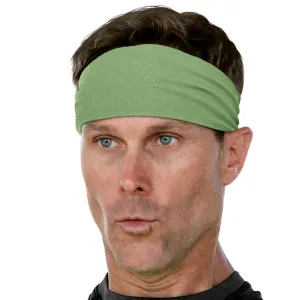 Men's Headbands Cotton Jersey 3" Wide Sports Fitness Yoga Made in the USA Sage