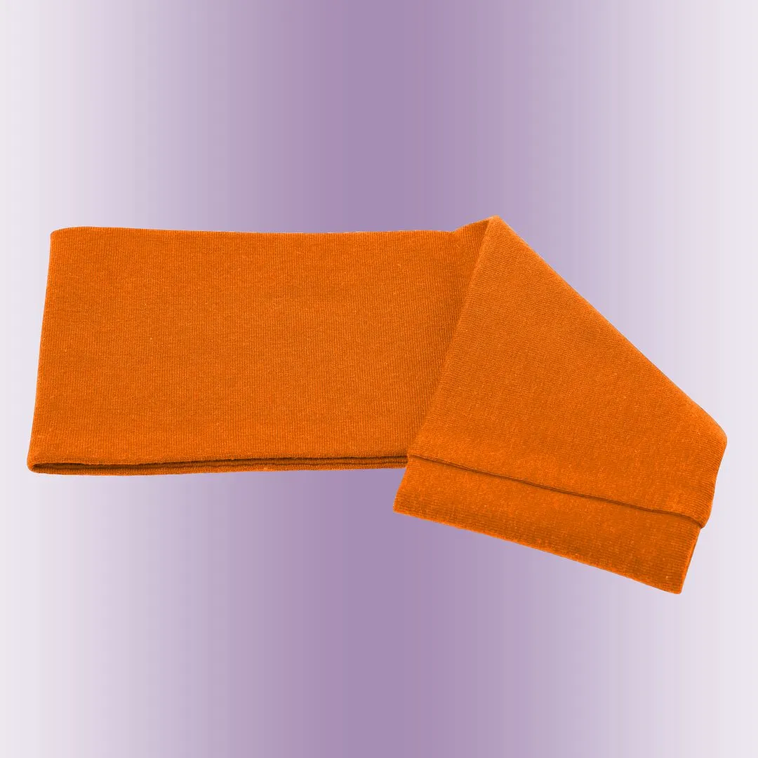 Men's Headbands Cotton Jersey 3" Wide Sports Fitness Yoga Made in the USA Tangerine