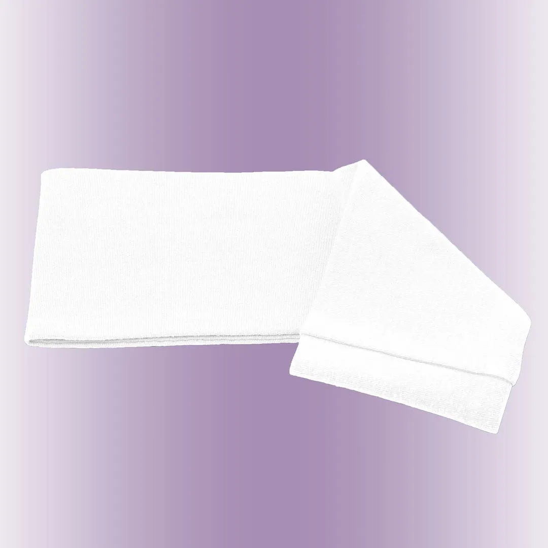 Men's Headbands Cotton Jersey 3" Wide Sports Fitness Yoga Made in the USA White