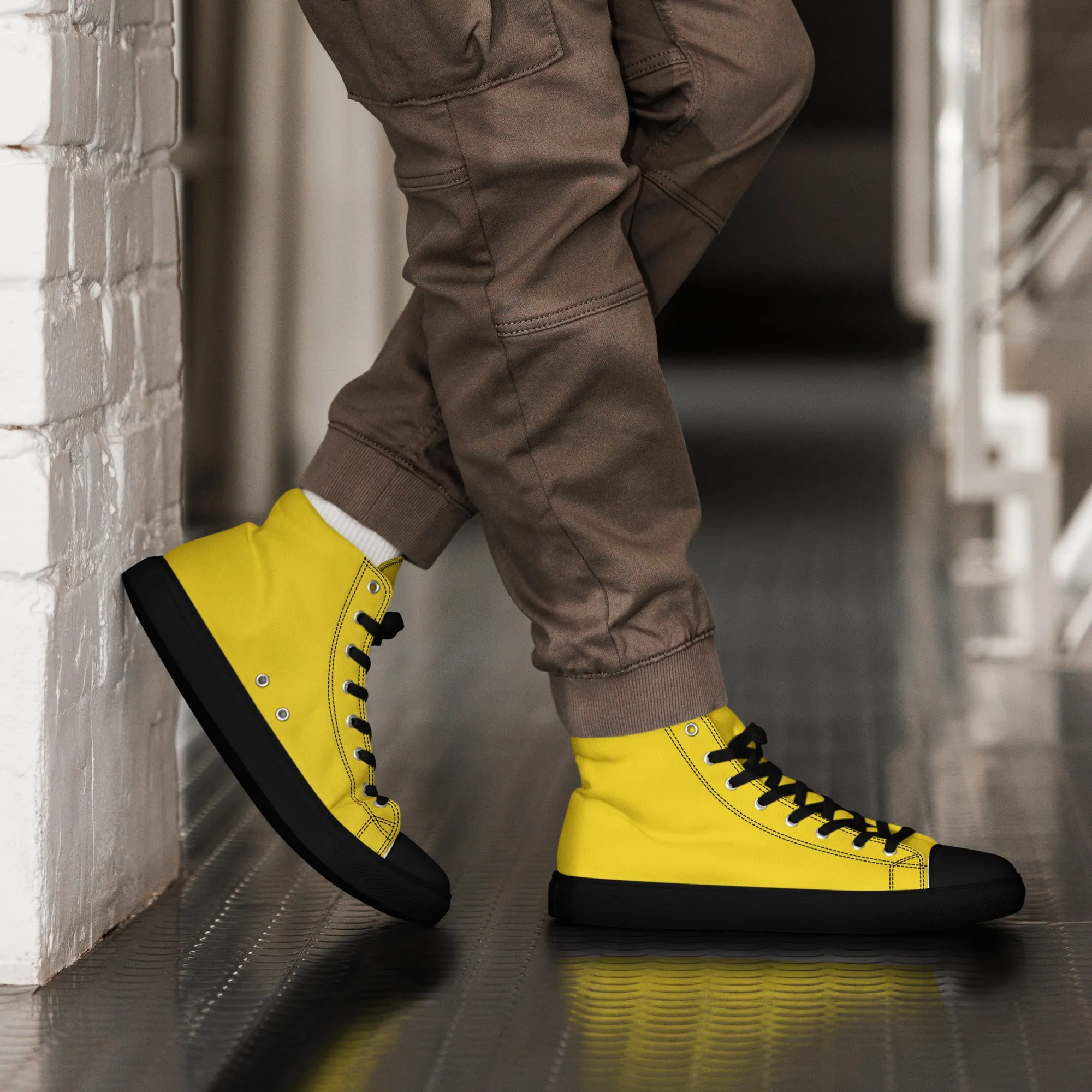 Men’s Yellow High Top Shoes