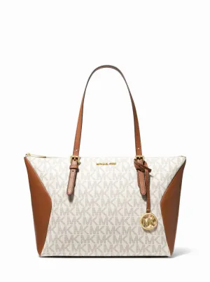 Michael Kors Coraline Large Logo and Leather Tote Bag