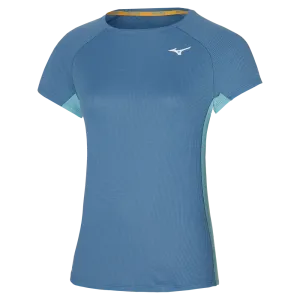 Mizuno Womens DRYAEROFLOW Tee Copen Blue