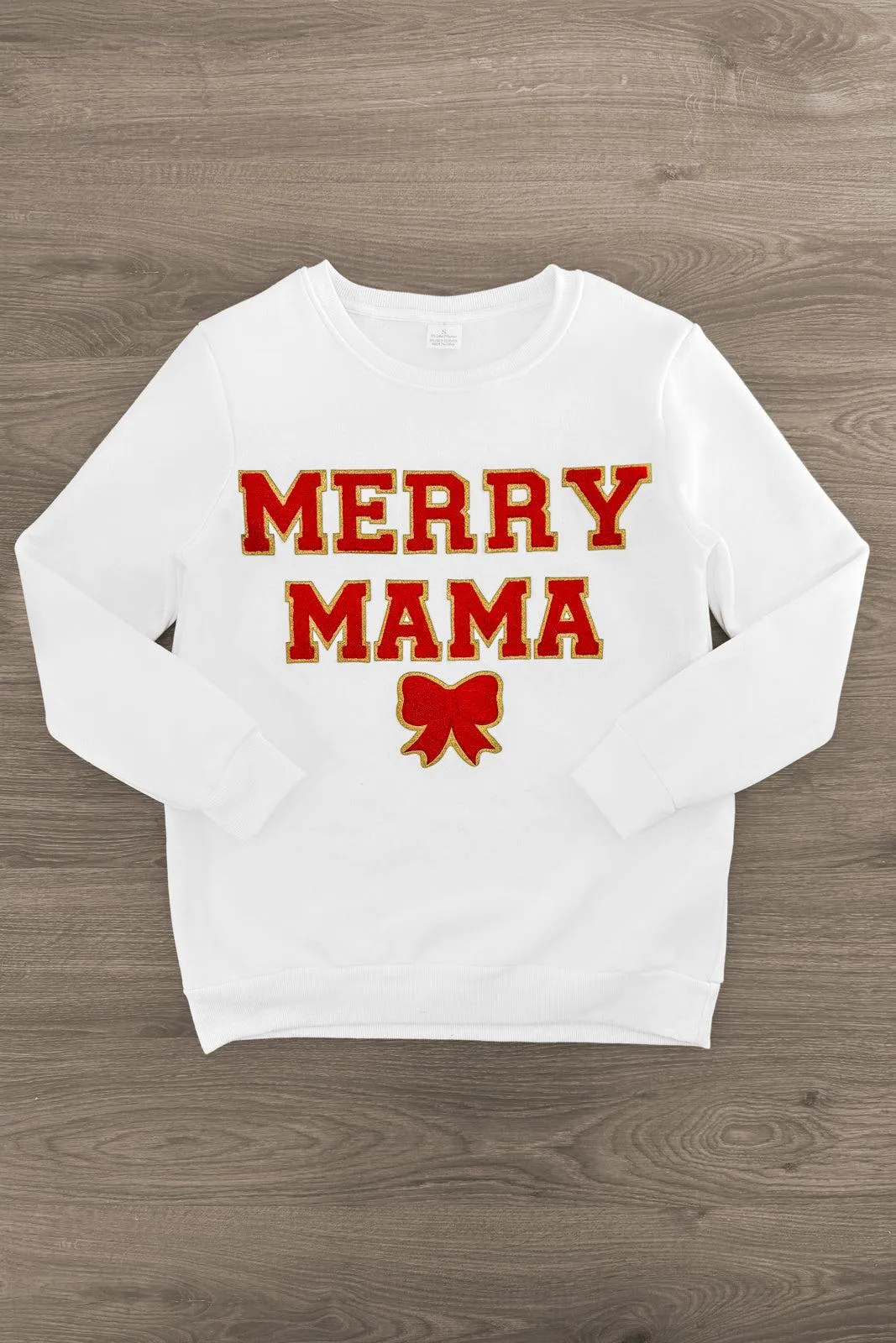 Mom & Me - "Merry Mama & Mini" Chenille Patch Top