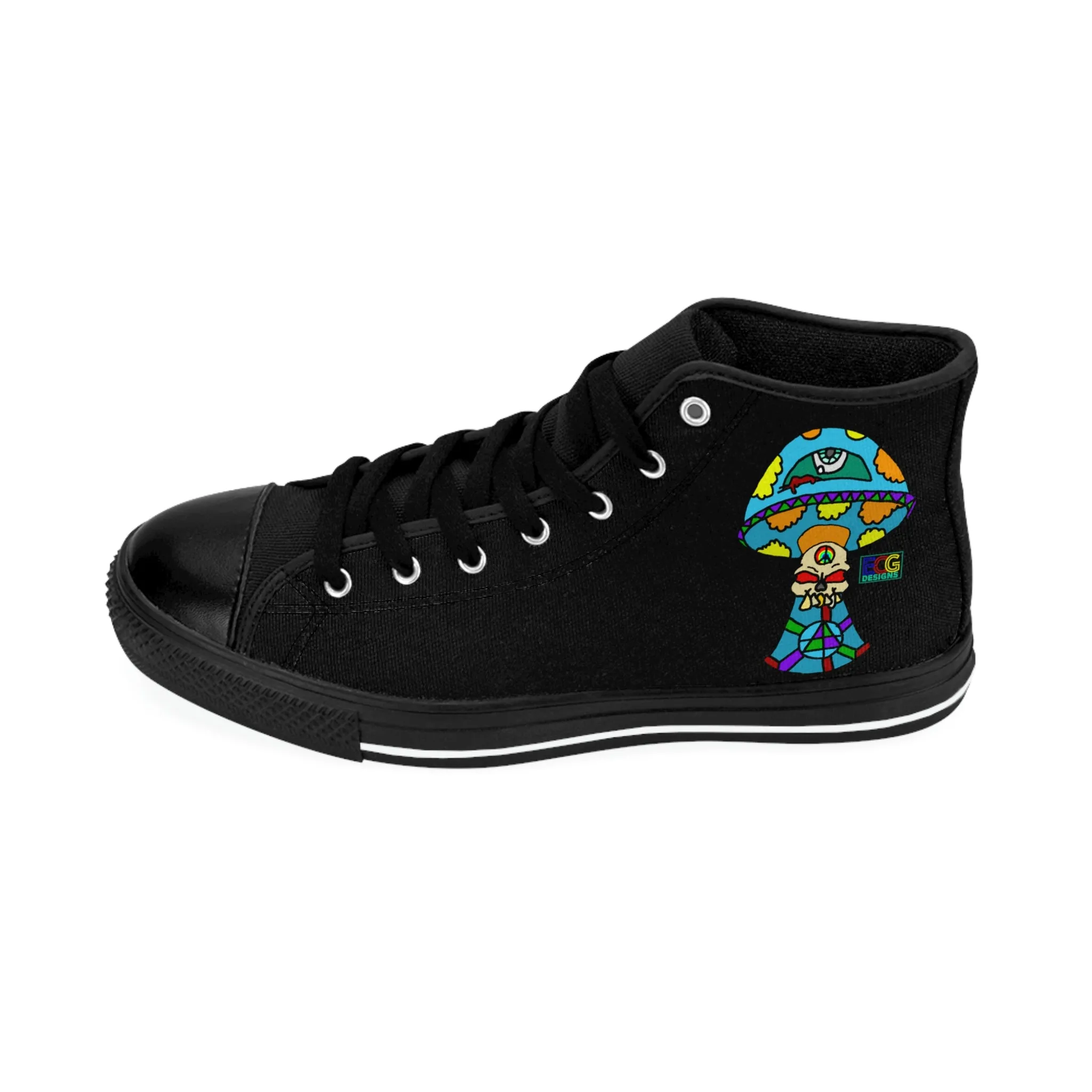 Multicolored Skull Shroom Men's Classic Sneakers