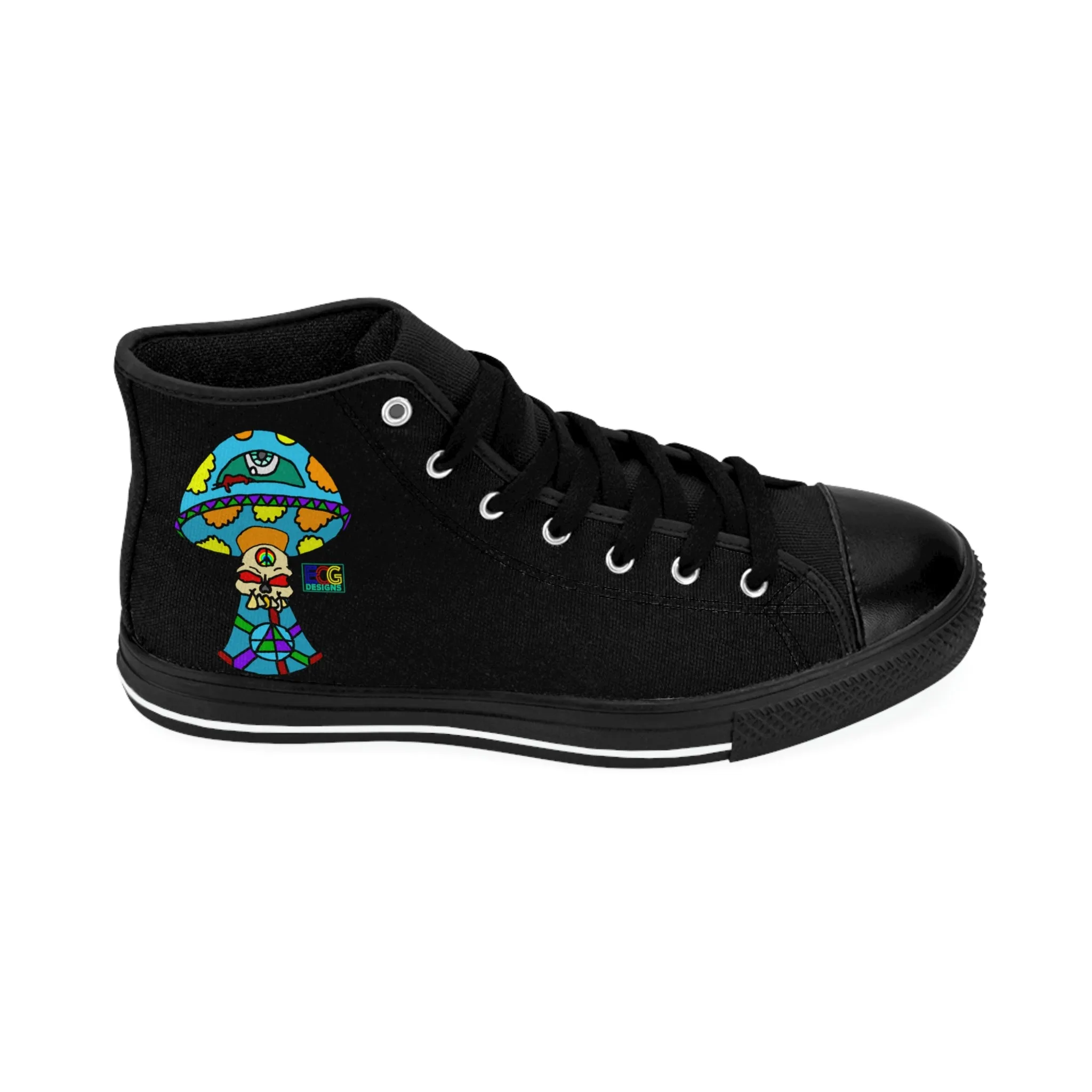 Multicolored Skull Shroom Men's Classic Sneakers