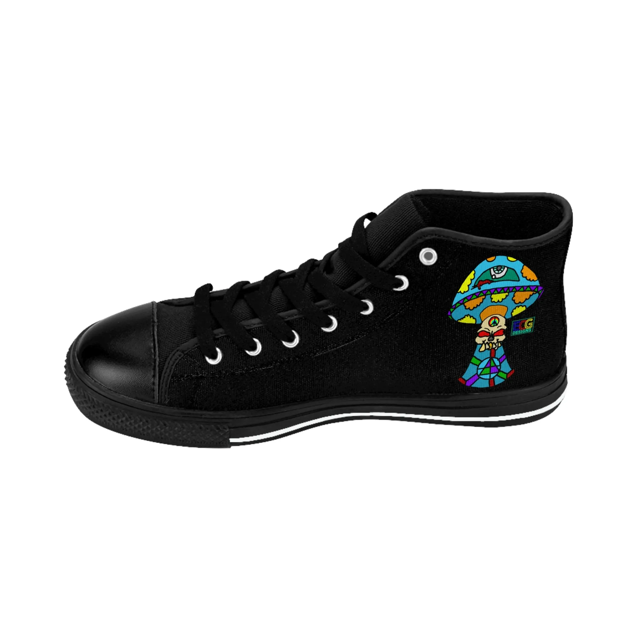 Multicolored Skull Shroom Men's Classic Sneakers