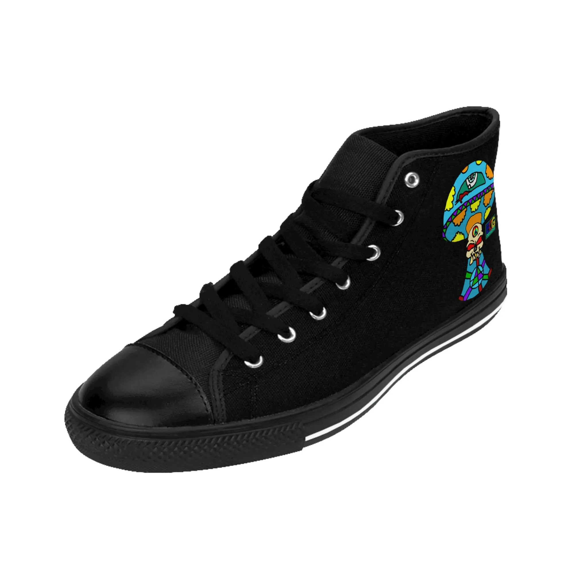 Multicolored Skull Shroom Men's Classic Sneakers