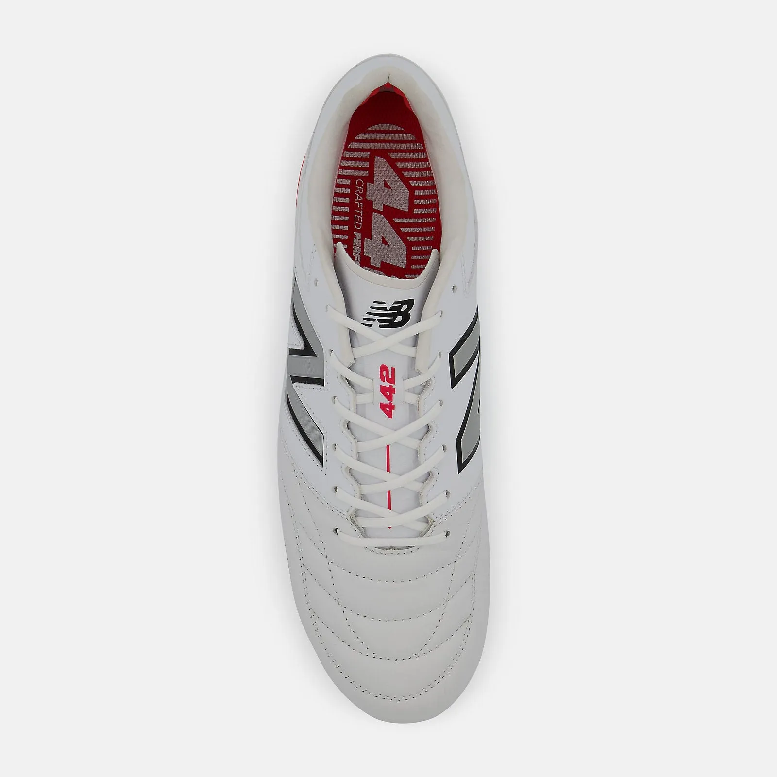 New Balance 442 V2 PRO FG Boots - White/Silver