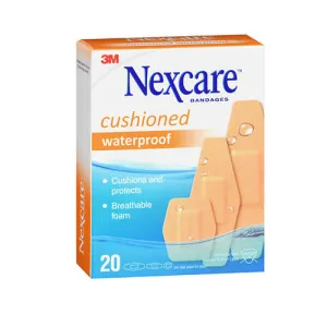 Nexcare Waterproof Cushioned Foam Bandages Assorted Size 20 Each By Nexcare