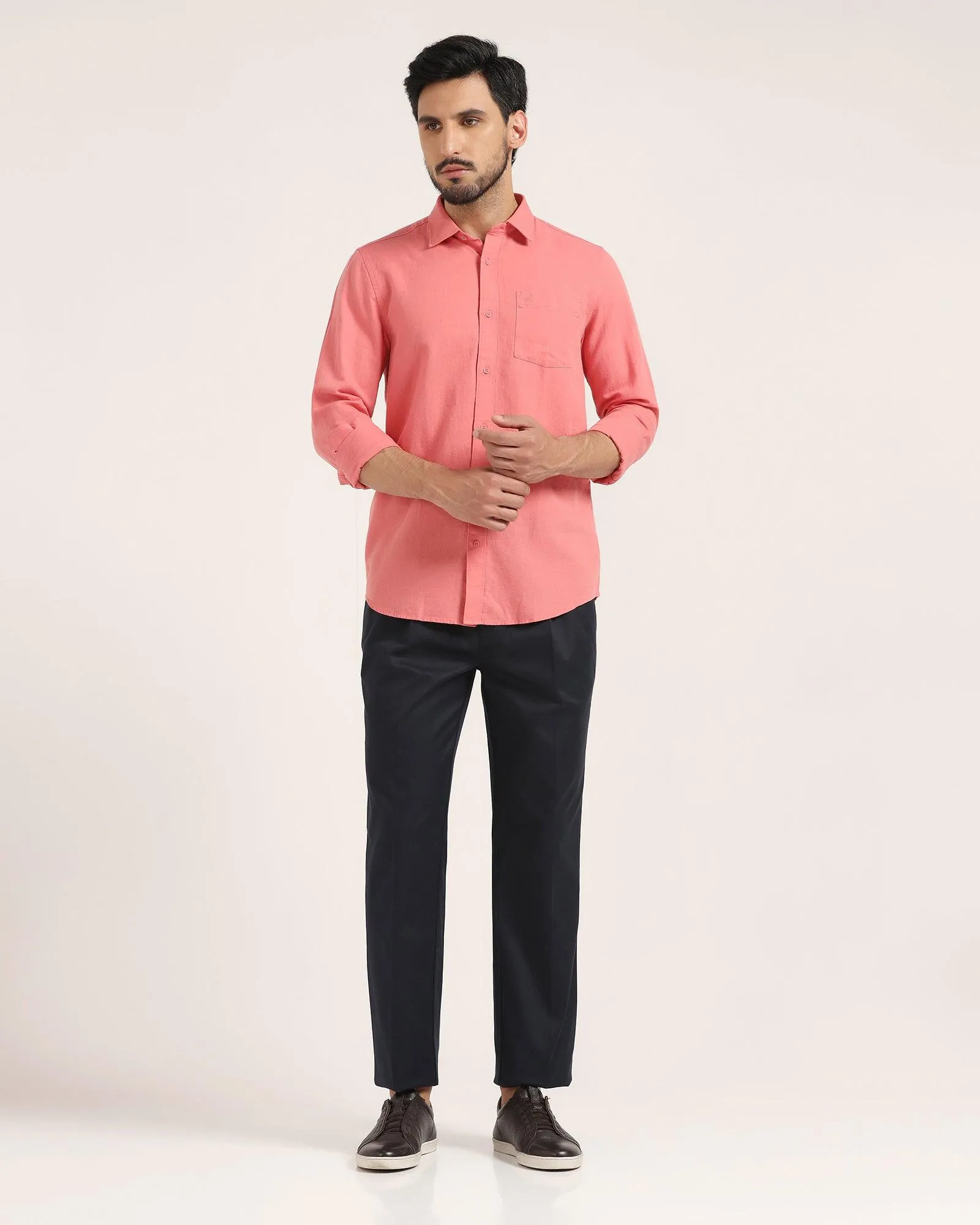 Nxt Fit Casual Navy Solid Khakis - Cygnus Pl