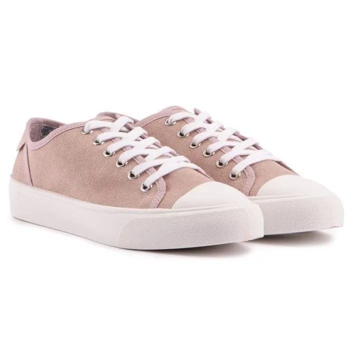 Olive Women's Recycled Cotton Vegan Pump Sneakers | Pink