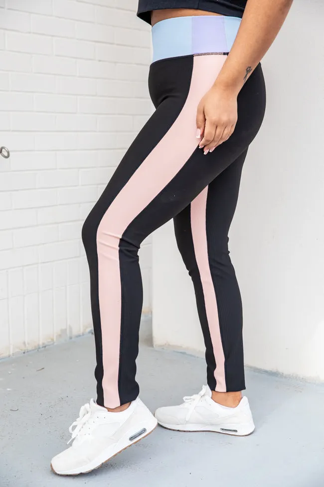 One Of A Kind Black Colorblock Leggings FINAL SALE