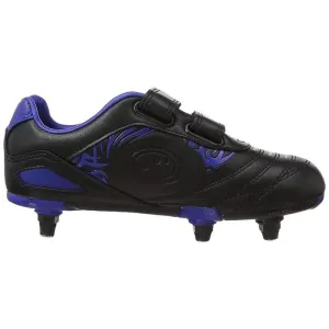 Optimum Kids Razor Velcro SG Football Boots - Black/Blue