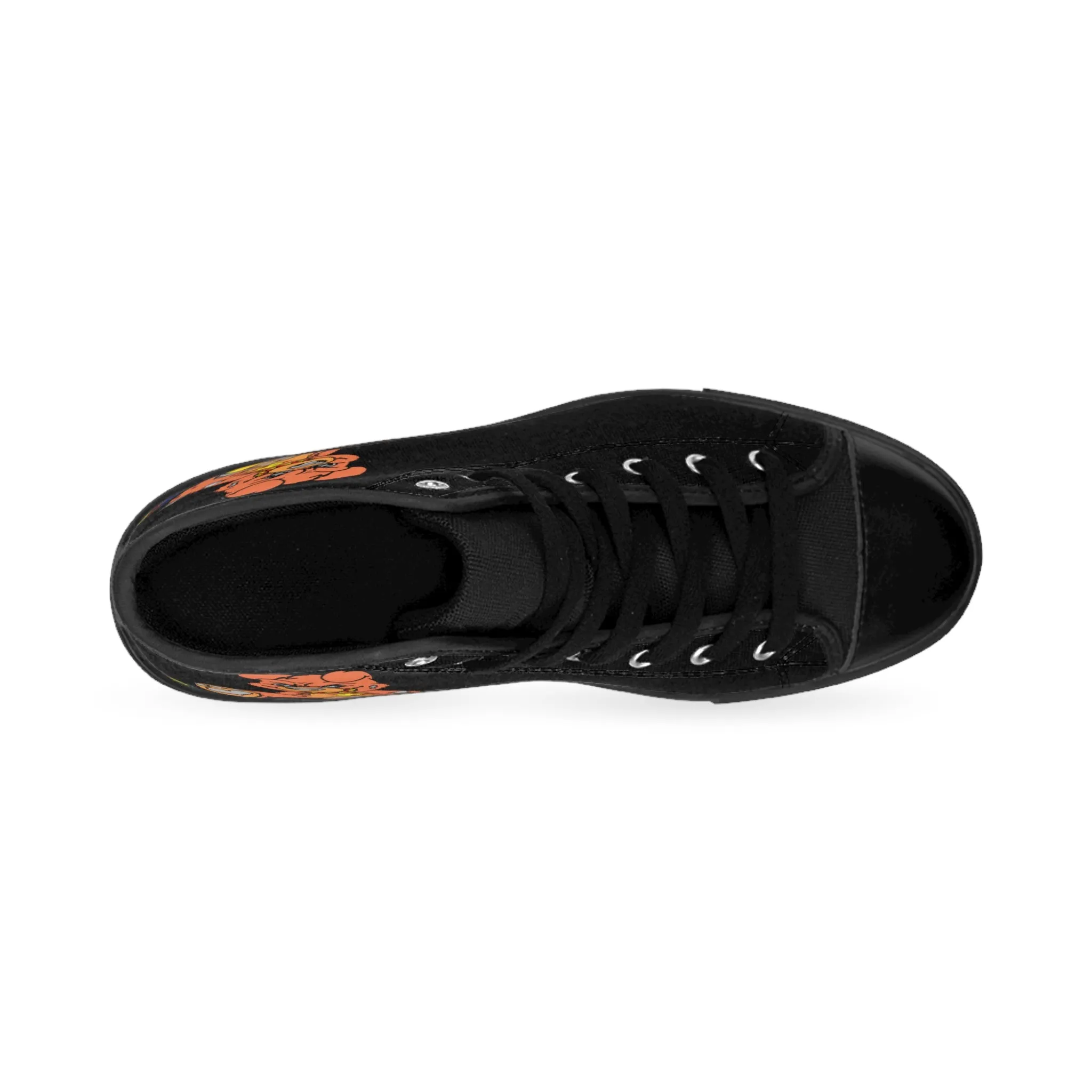 Orange Demon Bear Women's Classic Sneakers