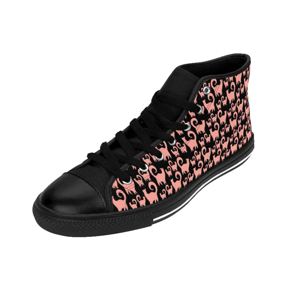 Pink Snobby Cats Women's High-top Sneakers