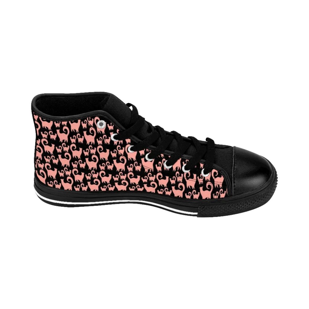 Pink Snobby Cats Women's High-top Sneakers