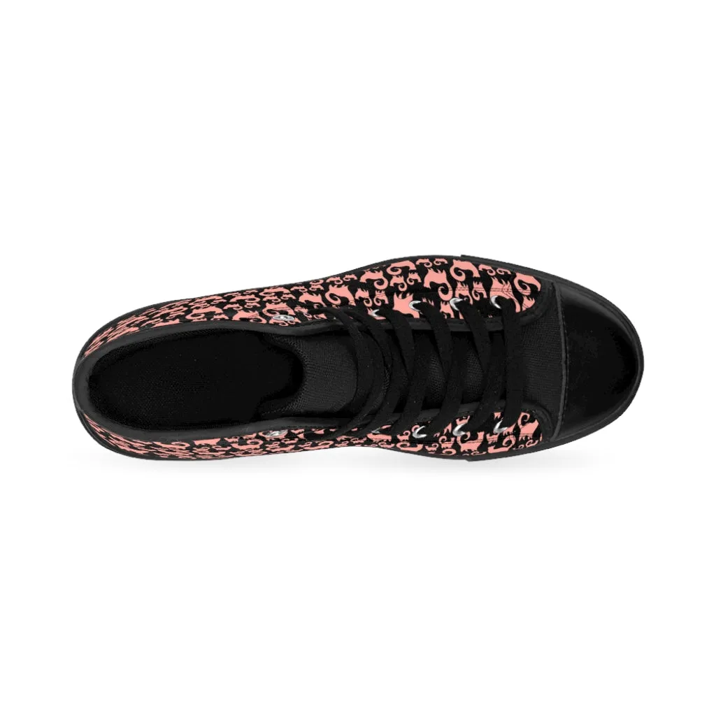 Pink Snobby Cats Women's High-top Sneakers