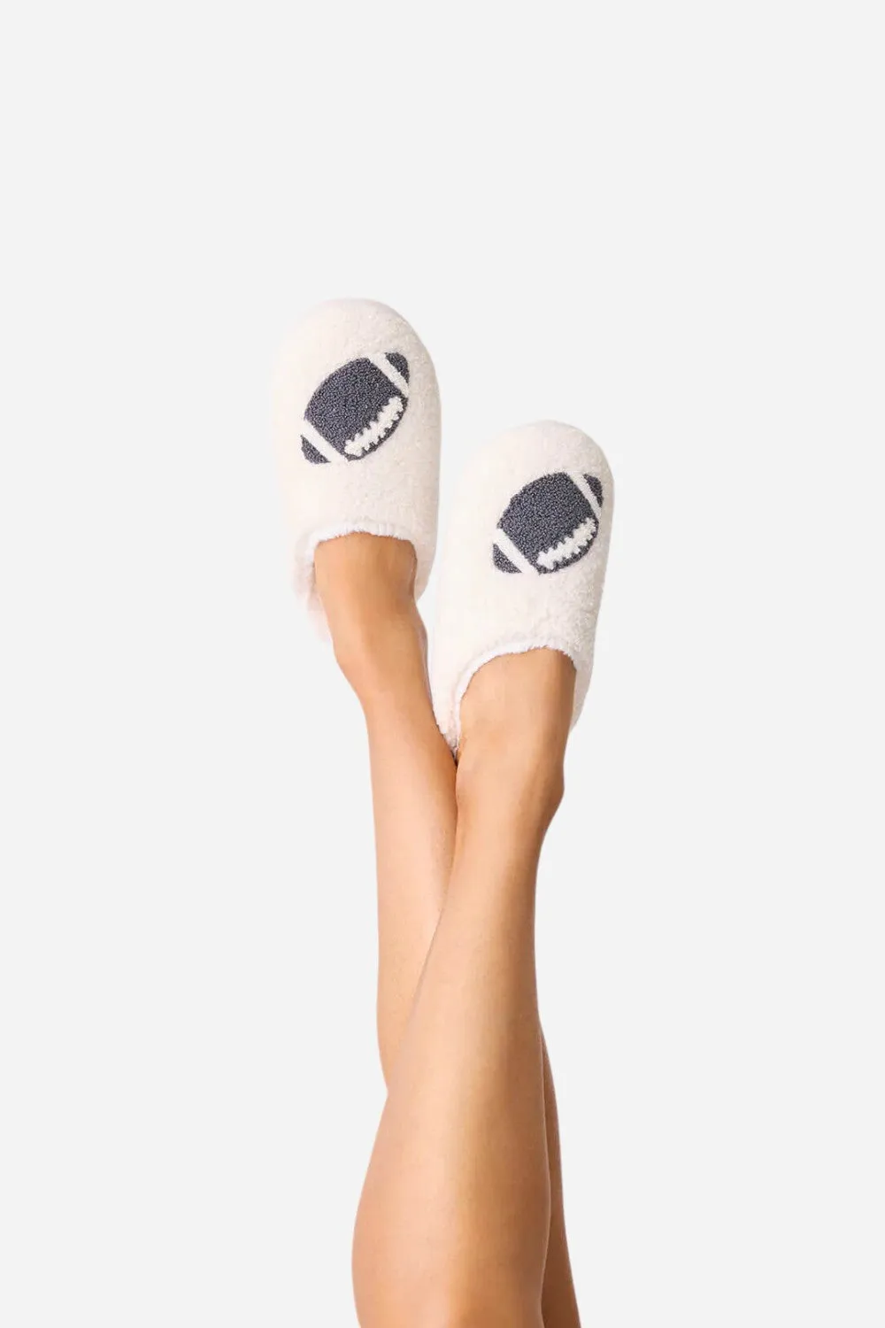 PJ Salvage Game Day Slippers Ivory