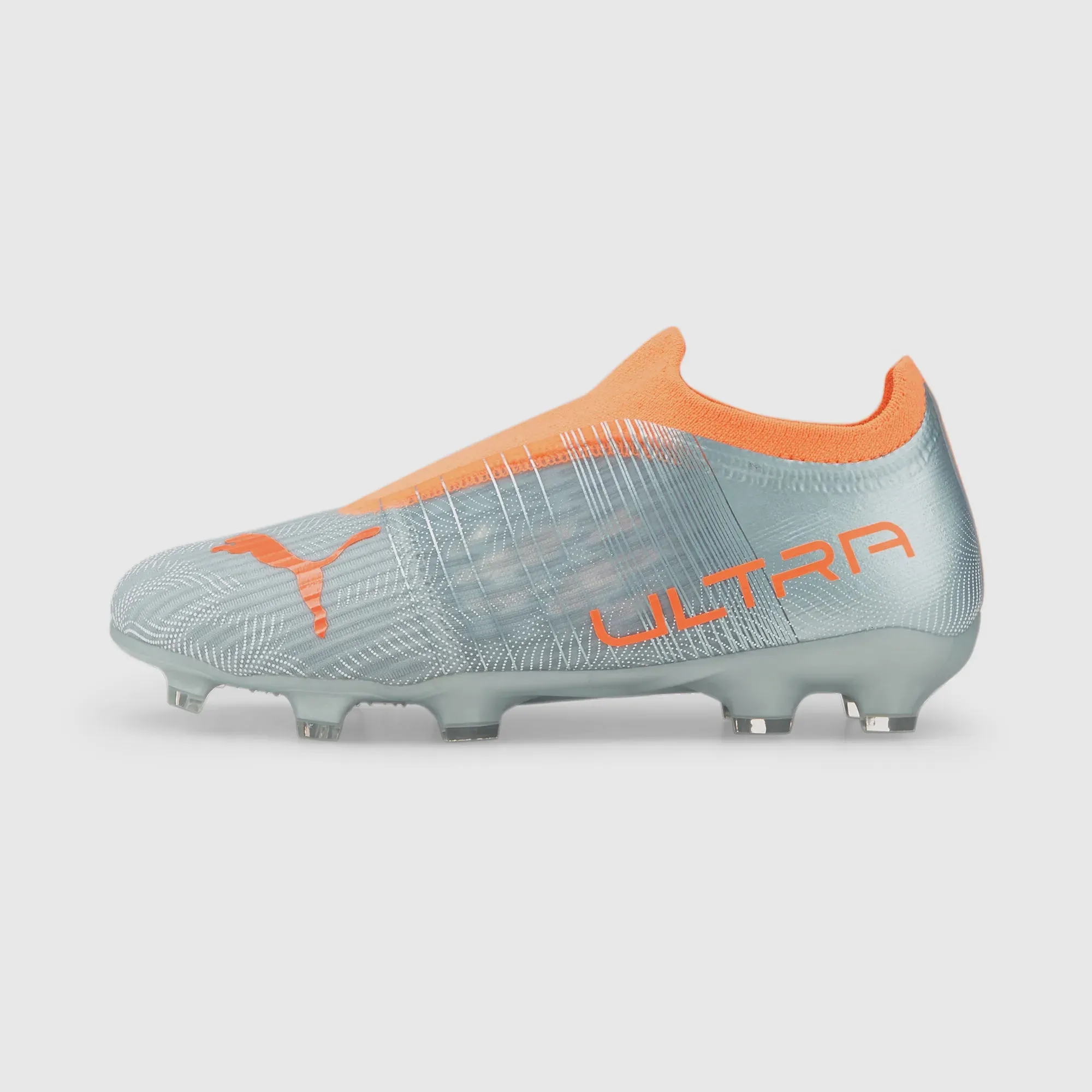 Puma Ultra 3.4 FG/AG Boots- Silver/Neon- JUNIOR