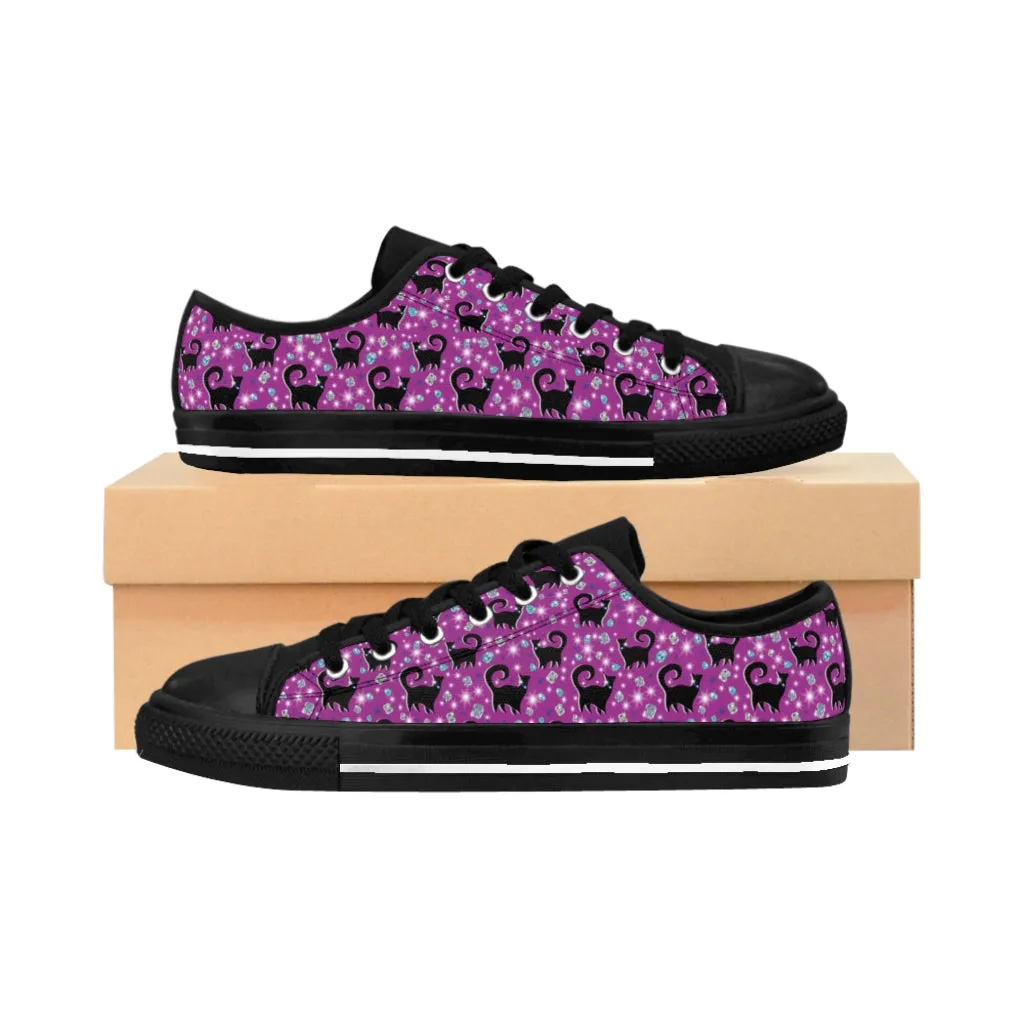 Purple Snooty Cats Cocktails Women's Sneakers