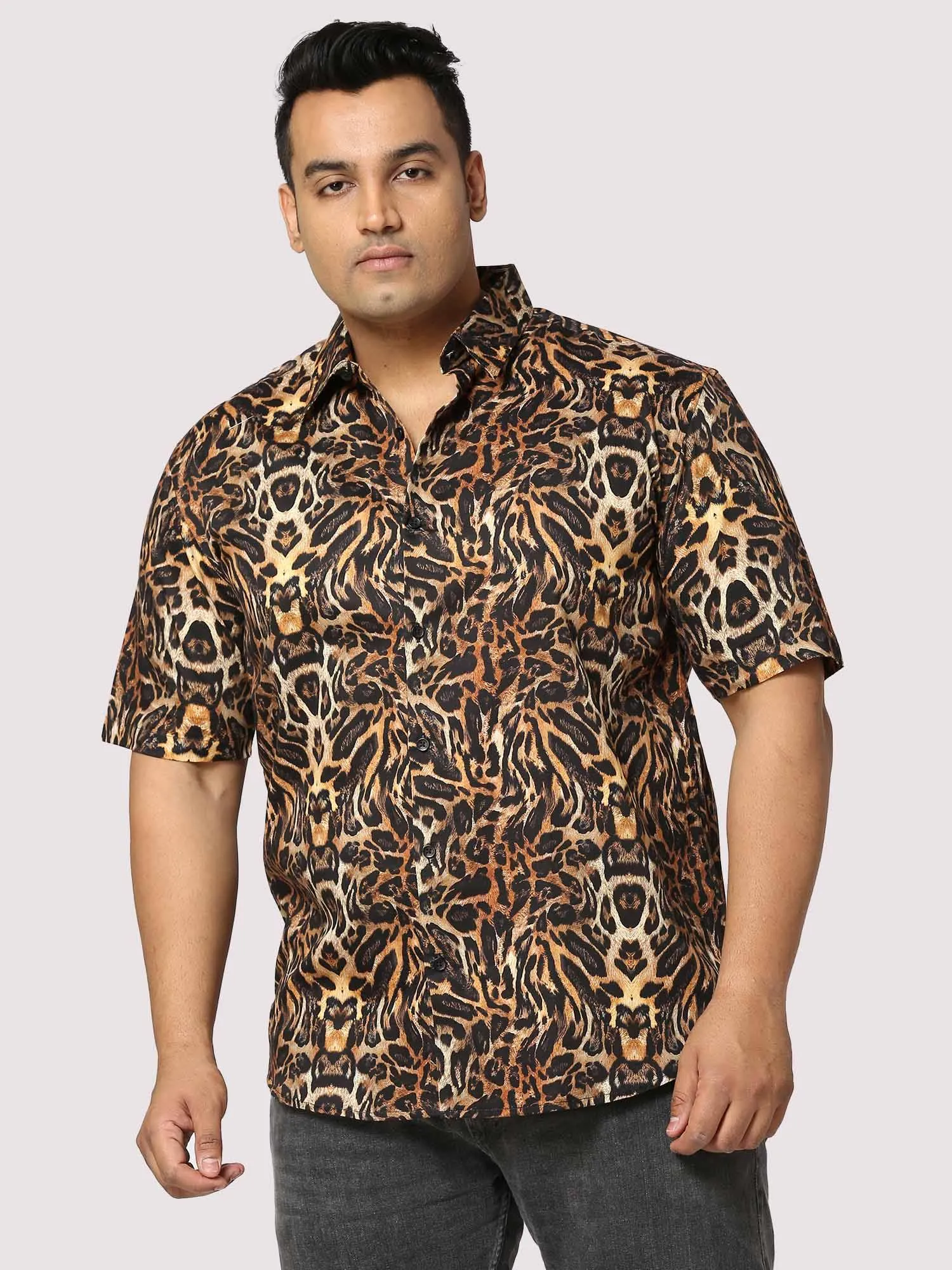 Rage Digital Printed Half Shirt Men's Plus Size