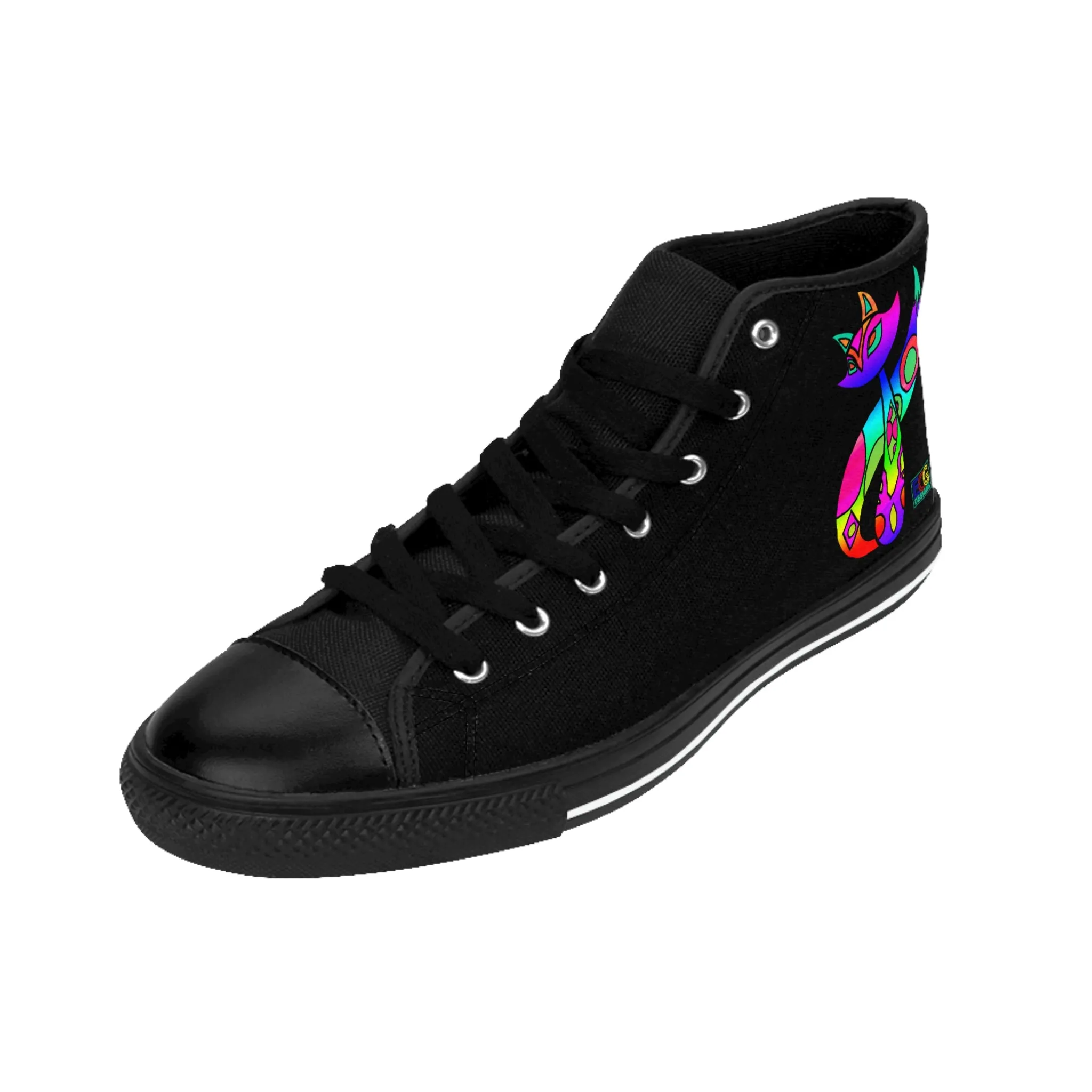 Rainbow Cat Women's Classic Sneakers