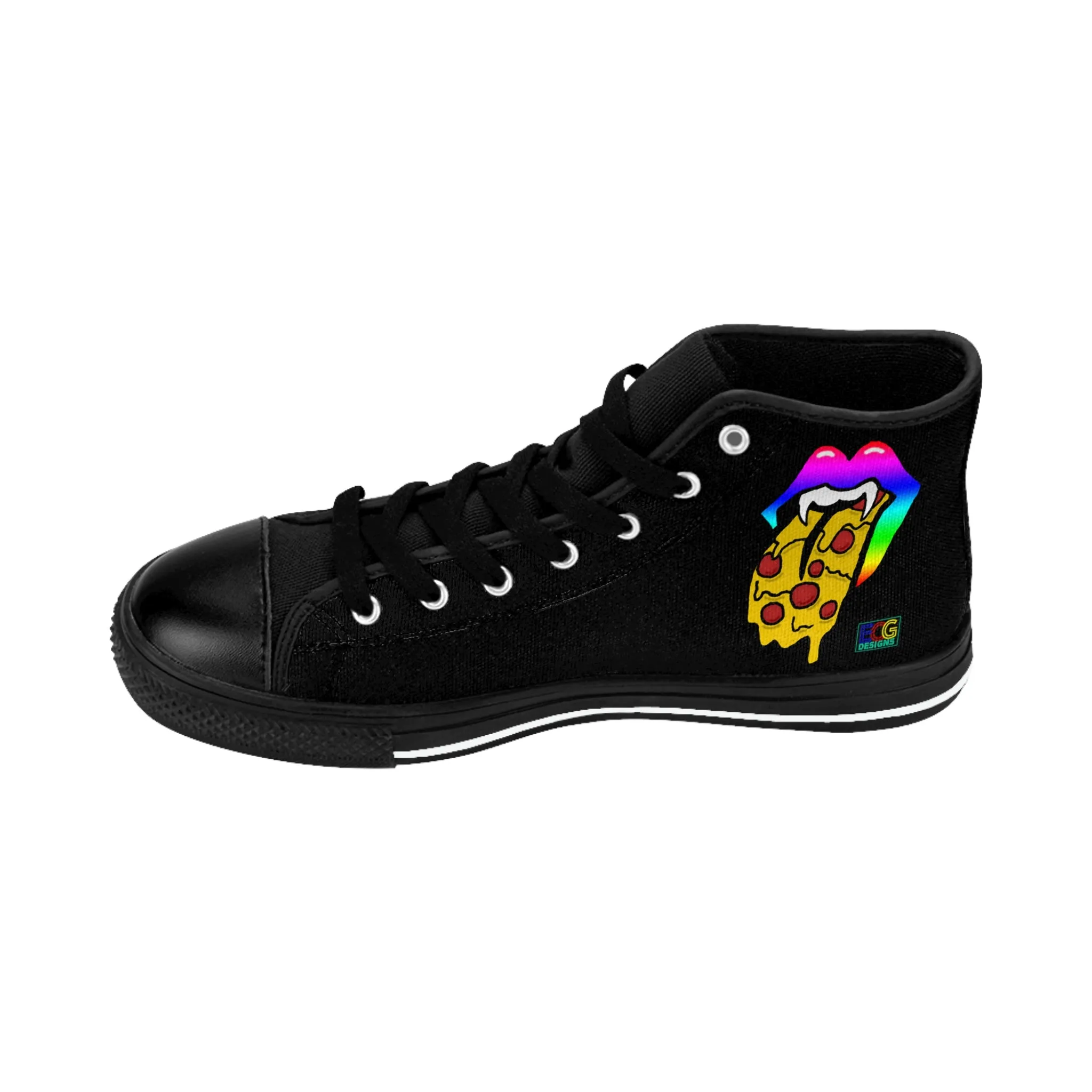 Rainbow Pizza Tongue Women's Classic Sneakers