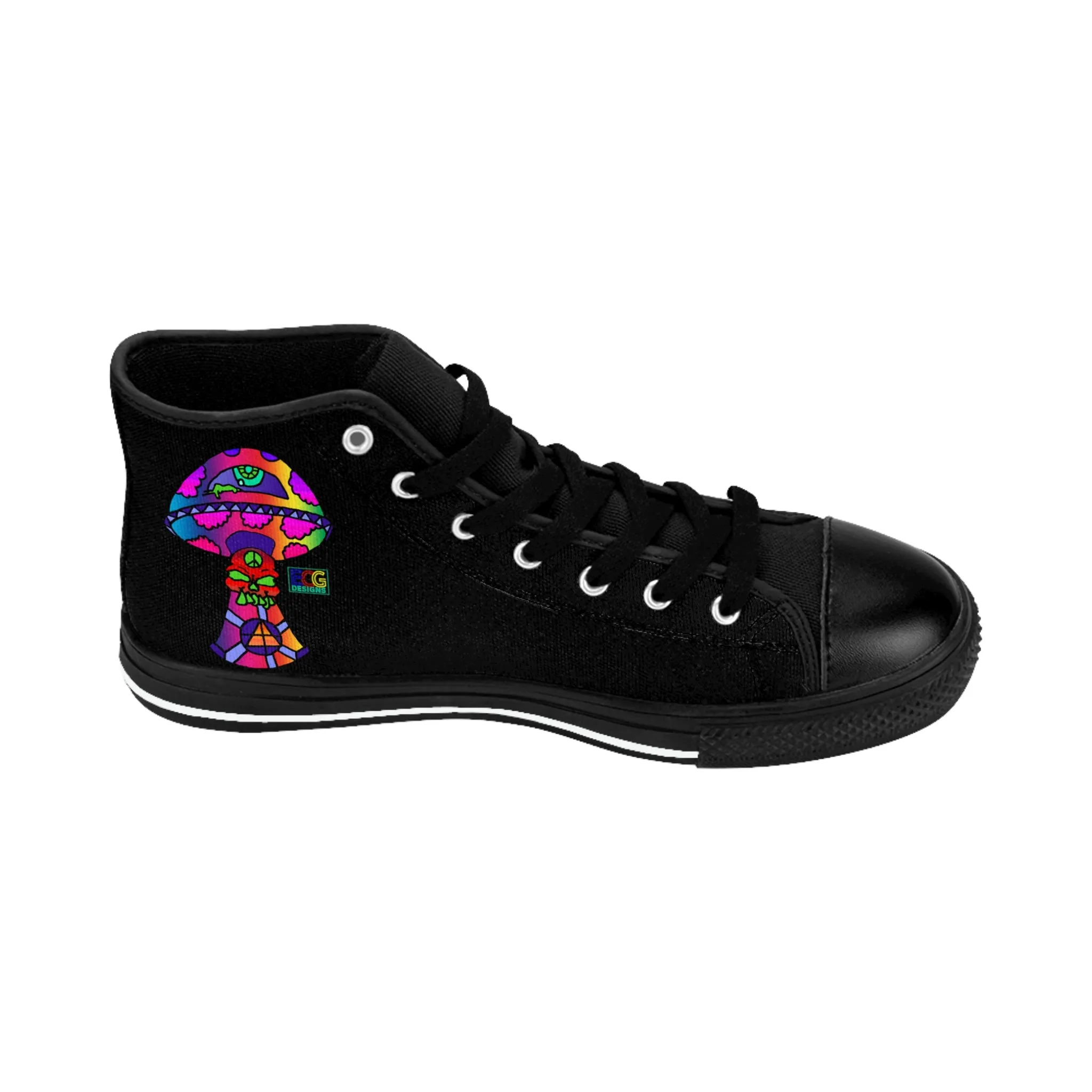 Rainbow Skull Shroom Men's Classic Sneakers