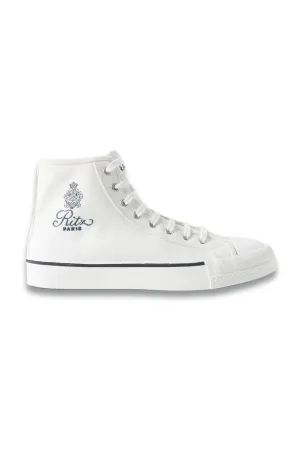   Ritz Paris embroidered canvas high-top sneakers