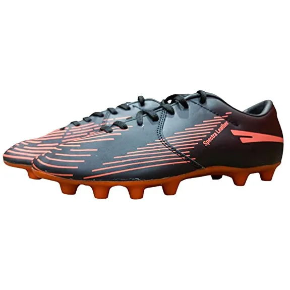 Sega Spectra Leather Football Shoes (Black/Red)