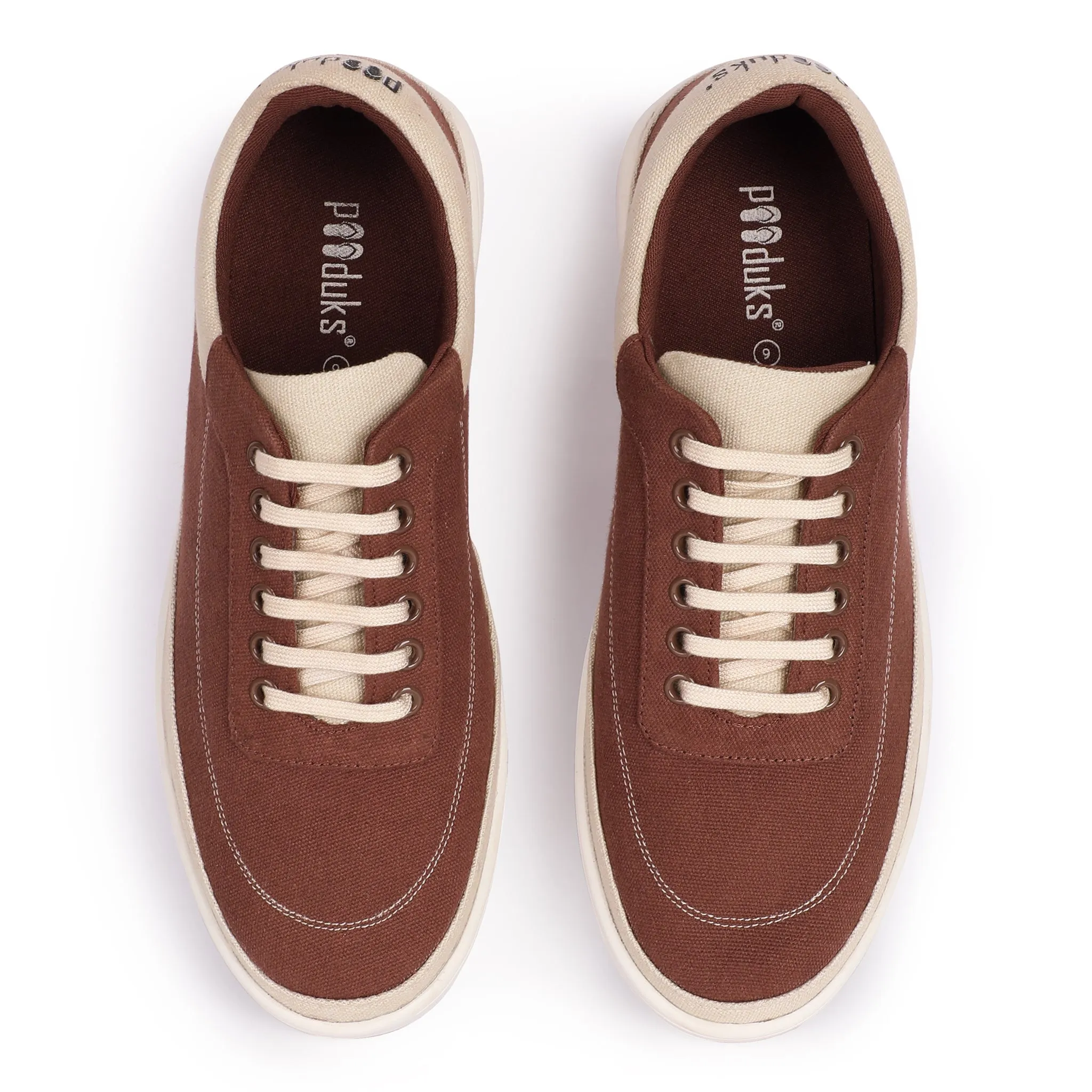 Ske Eco-Sole Sneakers Brown and Beige Men