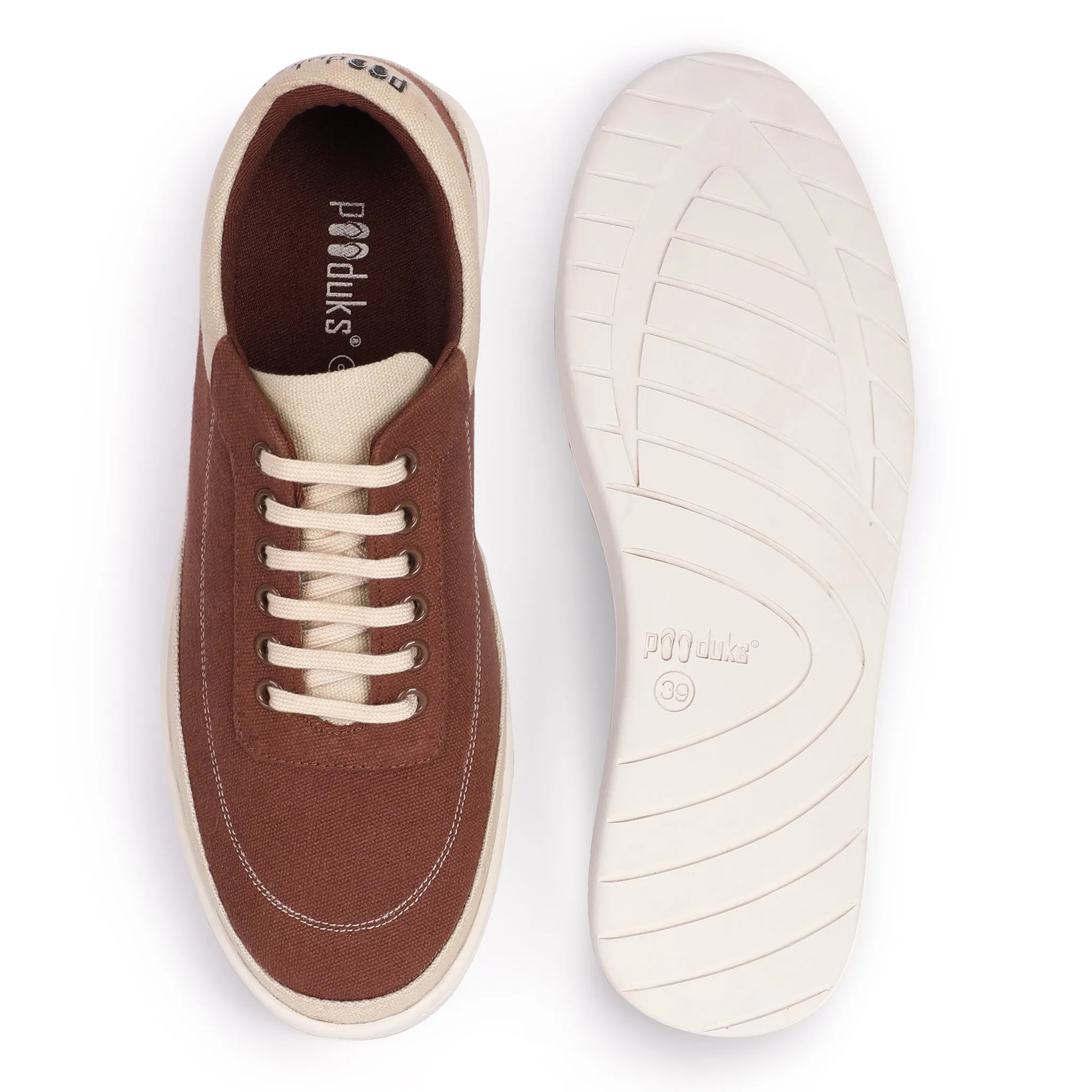 Ske Eco-Sole Sneakers Brown and Beige Men